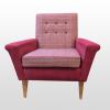 1960's Style Two Tone Fabric Chair